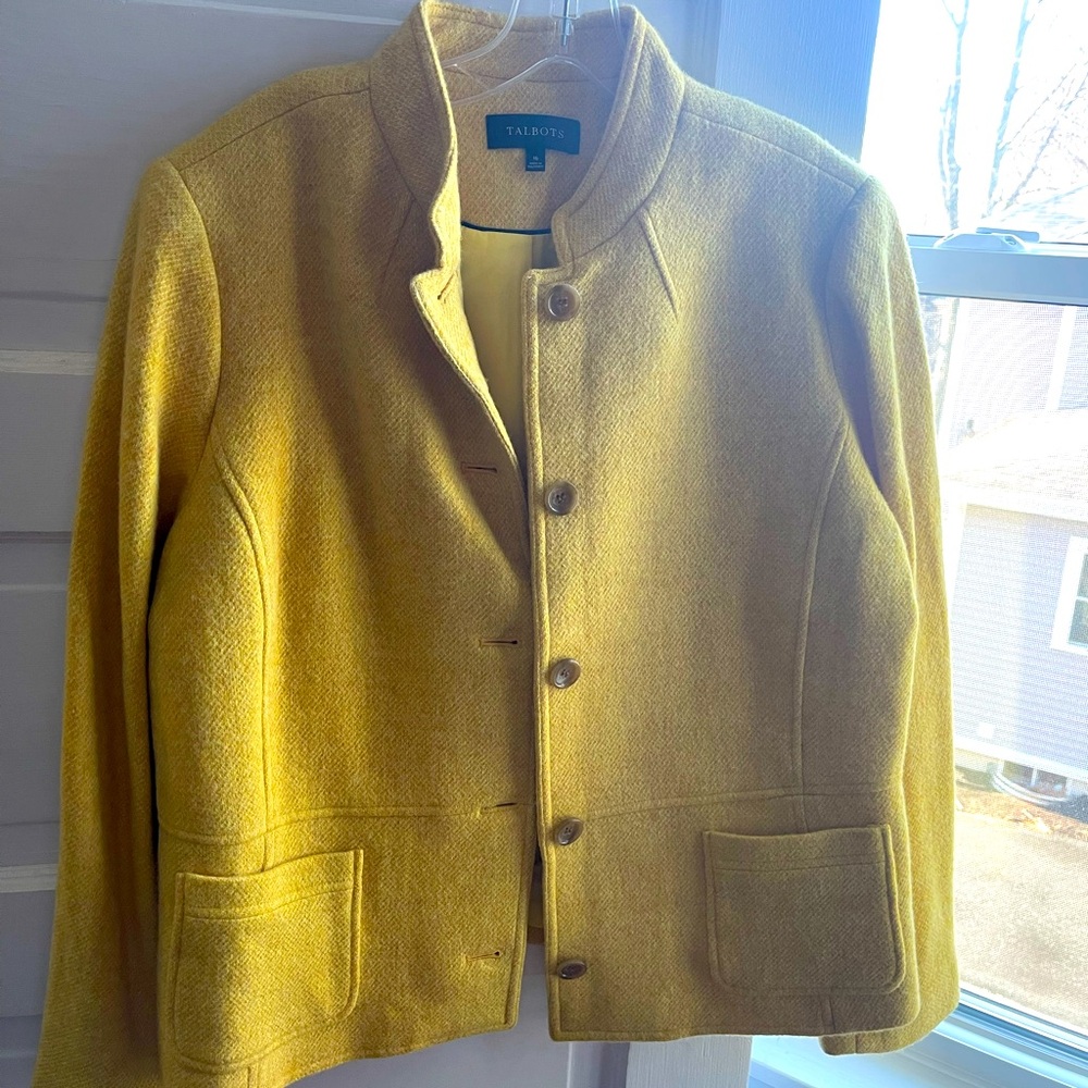 Talbots yellow blazer